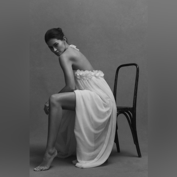 PATBO NWT Maia 3D Floral Hand Embroidered White Wedding Gown 12 - Picture 3 of 16